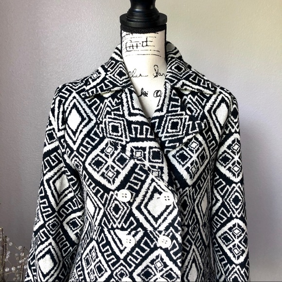 BillaBong Wool Geo Peacoat Double Breasted L EUC - Picture 8 of 8